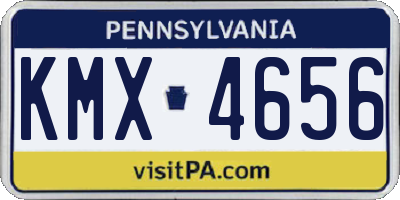 PA license plate KMX4656