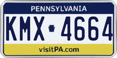 PA license plate KMX4664