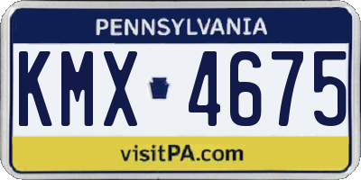 PA license plate KMX4675