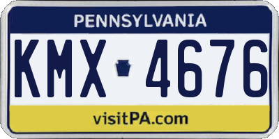 PA license plate KMX4676