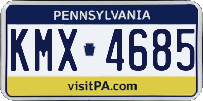 PA license plate KMX4685