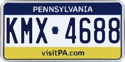 PA license plate KMX4688
