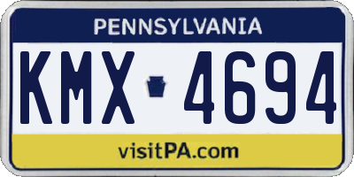 PA license plate KMX4694