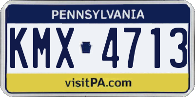 PA license plate KMX4713
