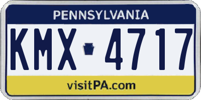 PA license plate KMX4717