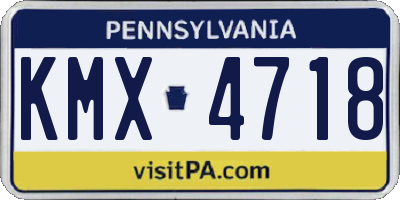 PA license plate KMX4718