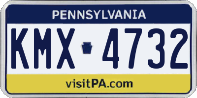 PA license plate KMX4732