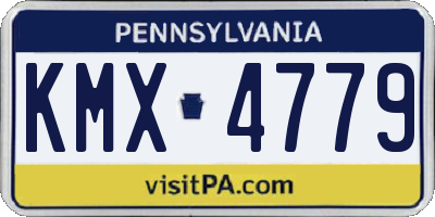 PA license plate KMX4779