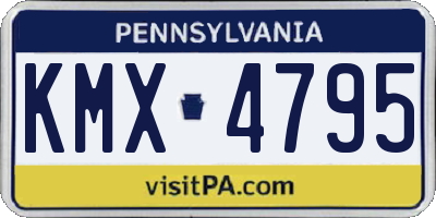 PA license plate KMX4795