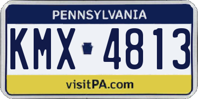 PA license plate KMX4813