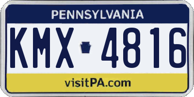 PA license plate KMX4816
