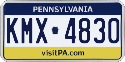 PA license plate KMX4830