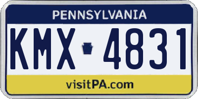 PA license plate KMX4831