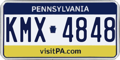 PA license plate KMX4848