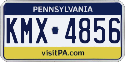 PA license plate KMX4856