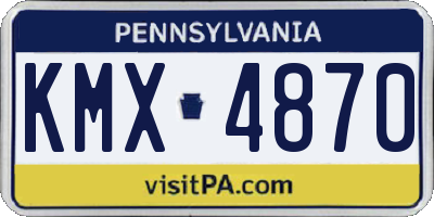 PA license plate KMX4870