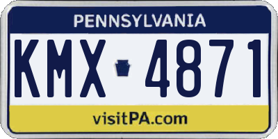 PA license plate KMX4871