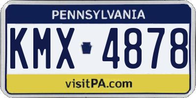 PA license plate KMX4878