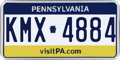 PA license plate KMX4884