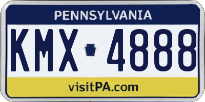 PA license plate KMX4888