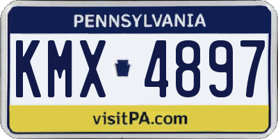 PA license plate KMX4897