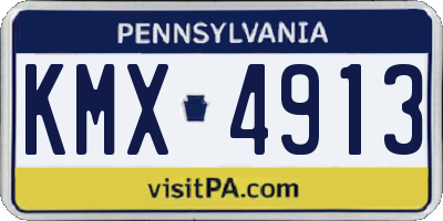 PA license plate KMX4913
