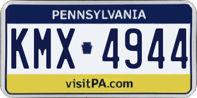 PA license plate KMX4944