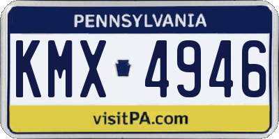 PA license plate KMX4946