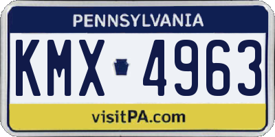PA license plate KMX4963