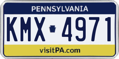 PA license plate KMX4971