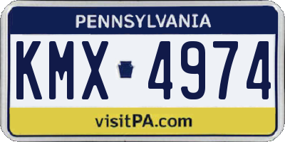 PA license plate KMX4974