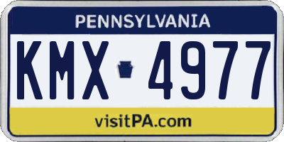 PA license plate KMX4977