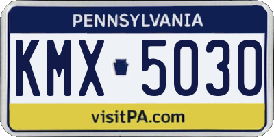 PA license plate KMX5030