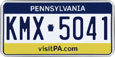 PA license plate KMX5041