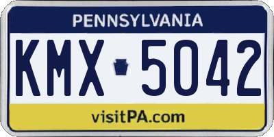 PA license plate KMX5042
