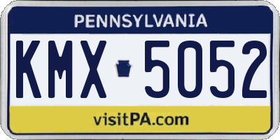 PA license plate KMX5052