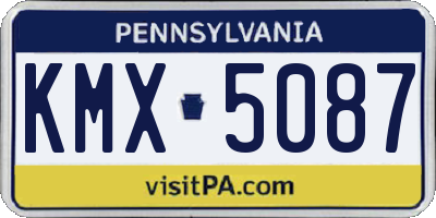 PA license plate KMX5087