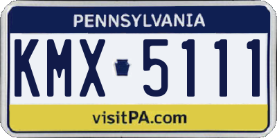 PA license plate KMX5111