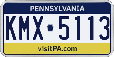 PA license plate KMX5113