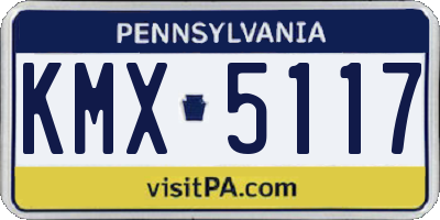 PA license plate KMX5117