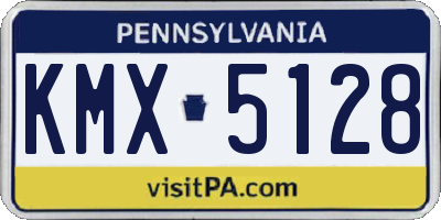 PA license plate KMX5128
