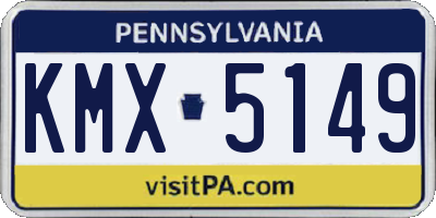 PA license plate KMX5149