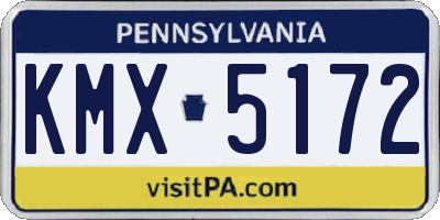 PA license plate KMX5172