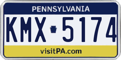 PA license plate KMX5174
