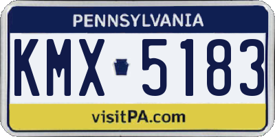 PA license plate KMX5183
