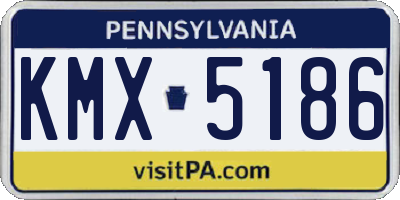 PA license plate KMX5186
