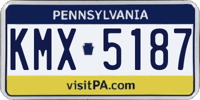 PA license plate KMX5187