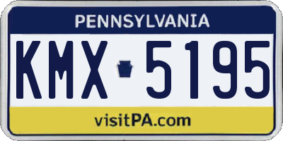 PA license plate KMX5195