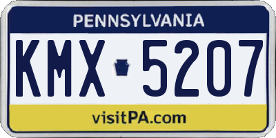 PA license plate KMX5207