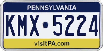 PA license plate KMX5224